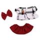 thumbnail image 5 of Top y falda de peluche para muñecas, ropa educativa para niñas pequeñas, hazlo tú mismo para vestir tus propias muñecas de 7,87 pulgadas, 5 of 9