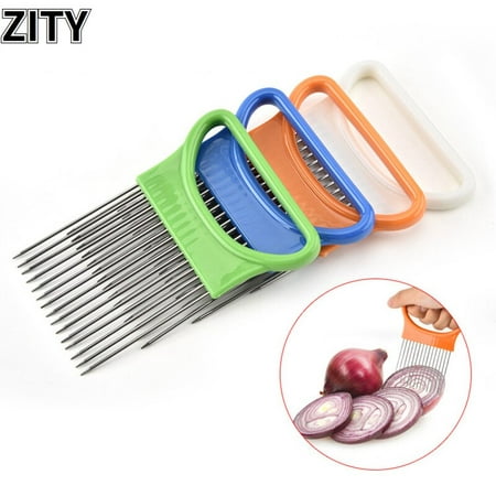 

Stainless Steel Onion Needle Onion Fork Vegetables Fruit Slicer Tomato Cutter Cutting Safe Aid Holder Kitchen Accessories Tools