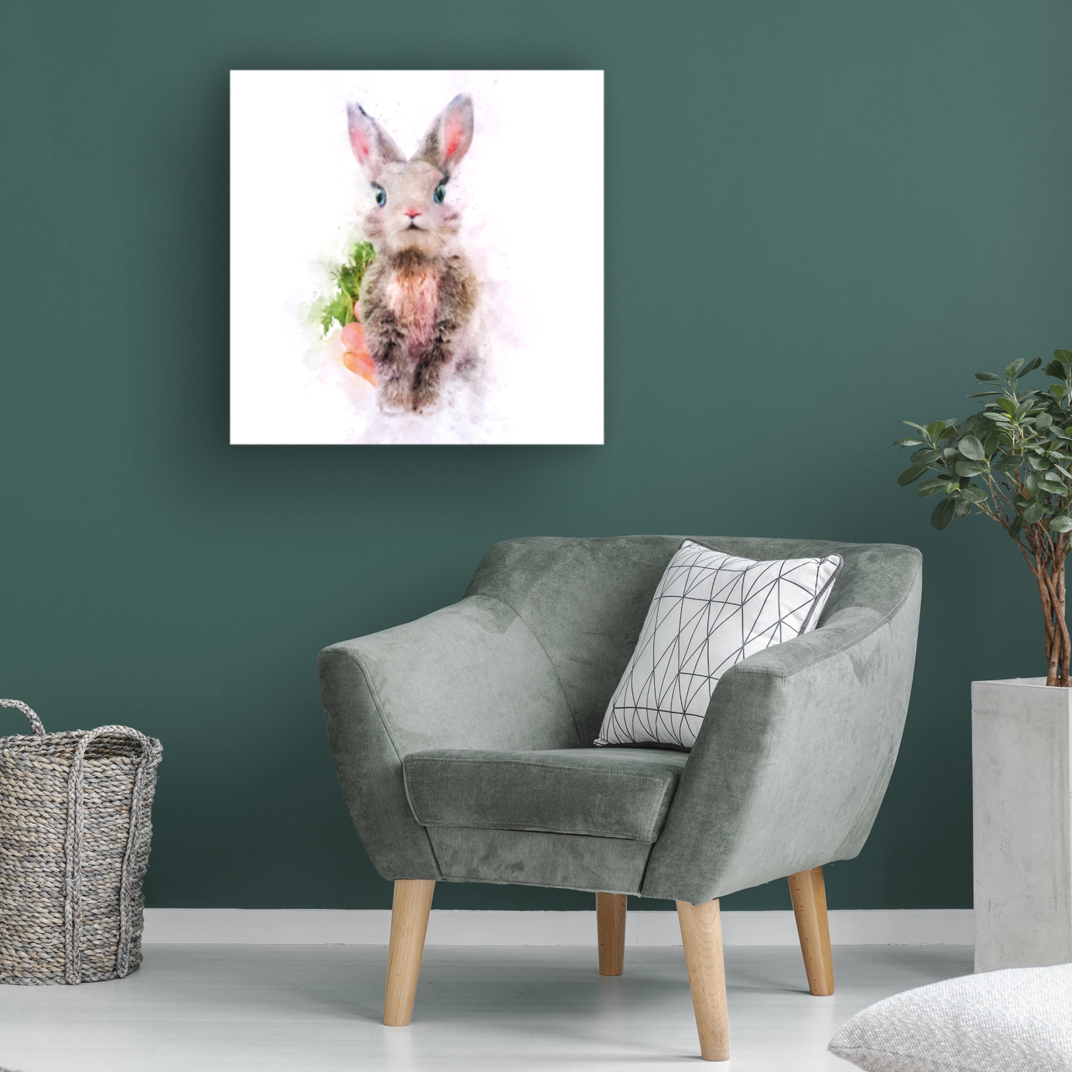 Trademark Fine Art Emel Tunaboylu Baby Rabbit Canvas Wall Art