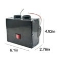 thumbnail image 3 of Luxcidy 12V Car Heater Defroster, Portable 500W 2 Hole Warm Air Blower Universal Windscreen Demister for Truck Car RV Defrosting Defogging Fast Heating Warming with Aluminum Foil Telescopic Tube, 3 of 8