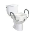 thumbnail image 2 of drive Premium White Plastic Non-Elongated Toilet Seat with Arms 5" Height up to 300 lbs, 2 of 5