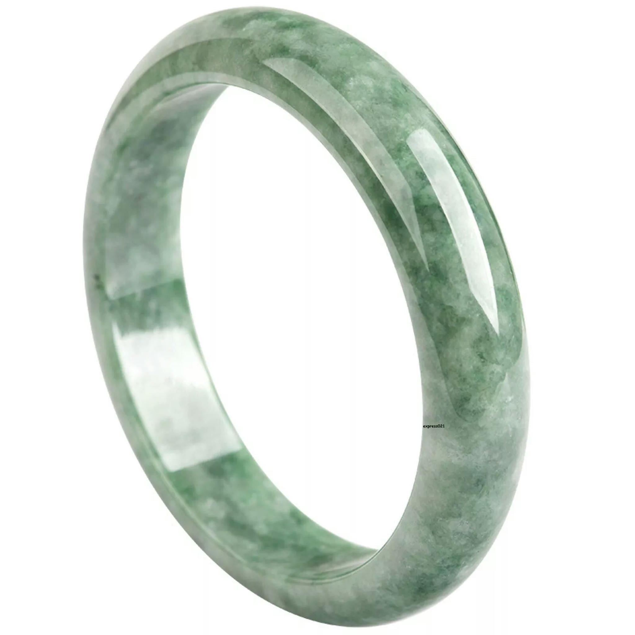 HOOUN Natural Grade A Jade Jadeite Bangle Men Women Gift Lucky Green Smooth Bracelet