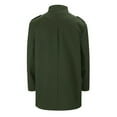 thumbnail image 6 of Aihuaihua Winter Jackets for Men Trench Coat Outdoor All Seasons Wear Men's Fall Winter Long Jackets Single Pea Coat Windbreaker Green L, 6 of 9
