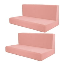 funtasica 2Pcs RV Seat Covers Camper Cushion Covers Easy Fitted Comfort Camper Cushion Slipcovers Sofa Furniture Protector for Trailers pink