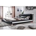 thumbnail image 3 of US Pride Furniture Murphy Contemporary Faux Leather Platform Bed, Black, California King, 3 of 5