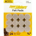 thumbnail image 5 of Super Sliders 3/4" Round Self Stick Felt Furniture Pads for Hardwood - Beige, 24 Pack, 5 of 7