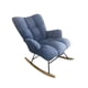 thumbnail image 3 of Mecedora,Mecedora Exterior Respaldo Ajustable Moderno,Cojín grueso Casual Sofá perezoso Silla Muebles,Apoyabrazos del sillón perezoso mecedor del jardín,Sillón mecedora con respaldo azul, 3 of 8