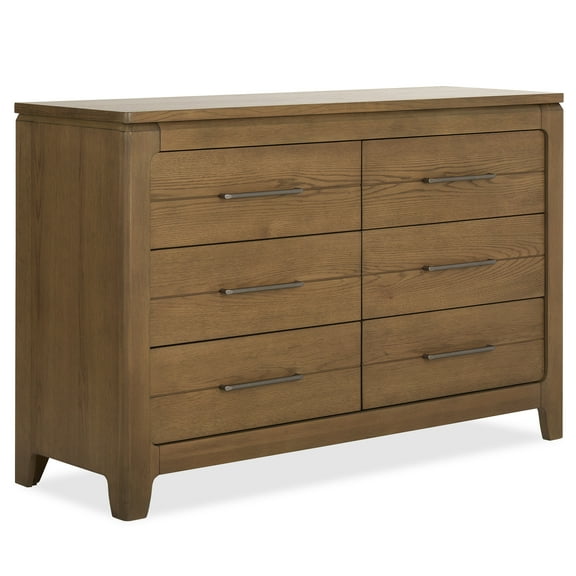 Evolur Oakley Double Dresser, Hickory