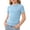 Sky Blue, variant on Duqingm Girls Ribbed Short Sleeve T Shirt Trim Crew Neck Tops Basic Tee Cute Casual Shirt for Kids Teens Red,15-16 Years