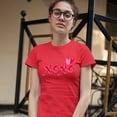 thumbnail image 3 of Tee Hunt XOXO Women's T-Shirt Novelty T-Shirt Romance Valentine's Day Hearts Passion Love Tee, Red, Small, 3 of 5