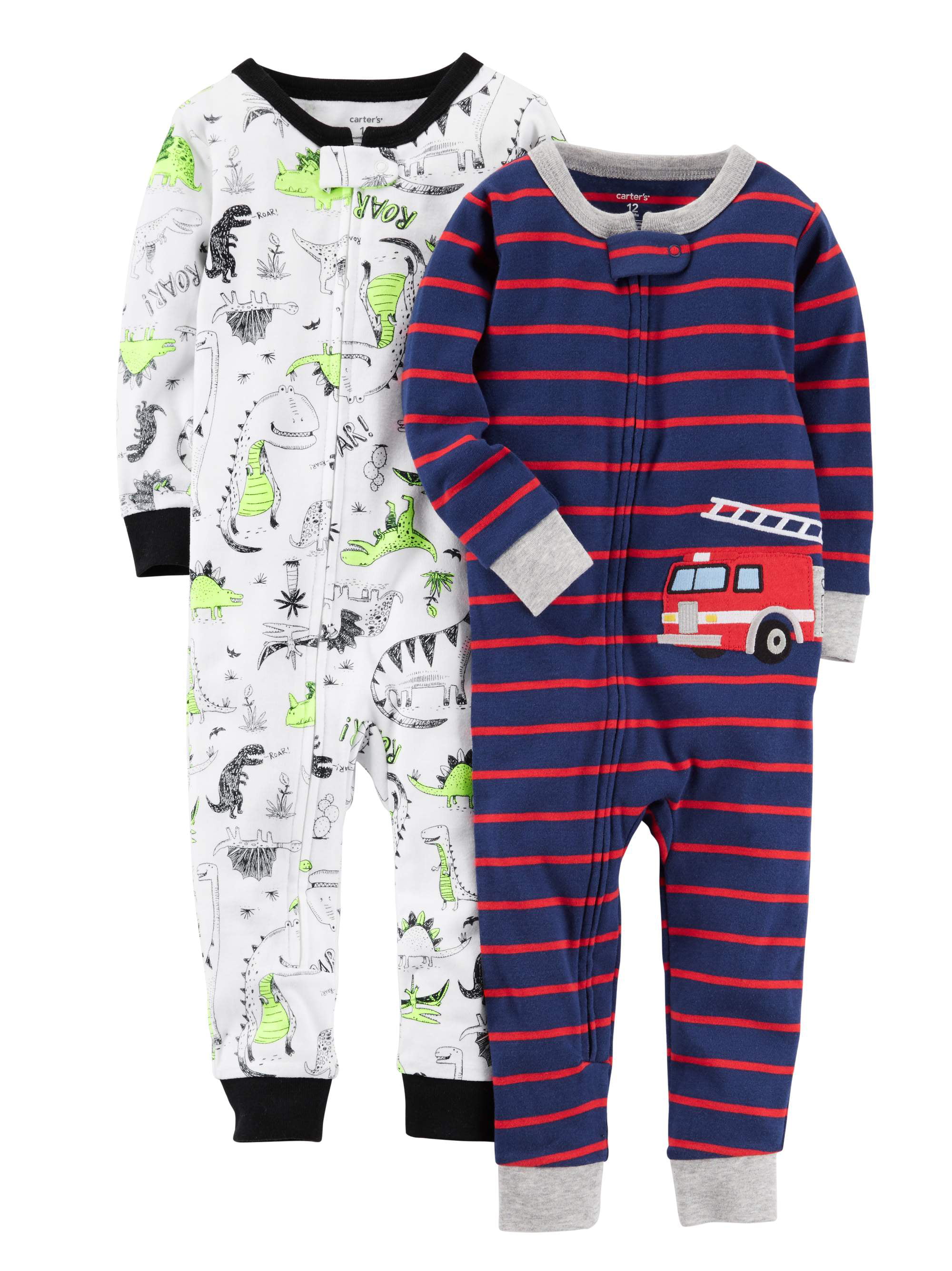 Carter's Toddler Boys' 1 Piece Long Sleeve Footed Sleepers 