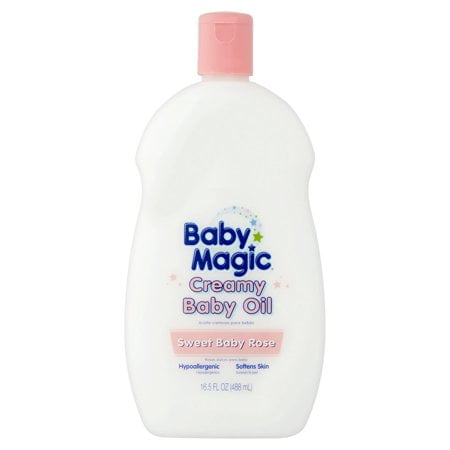 (3 Pack) Baby Magic Sweet Baby Rose Creamy Baby Oil, 16.5 fl oz