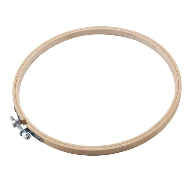 BINGLI Adjustable Wooden Embroidery Hoop - Circular Craft Frame for Sewing/Needlework Projects, Handmade Artisan Tool with Tension Control Knob