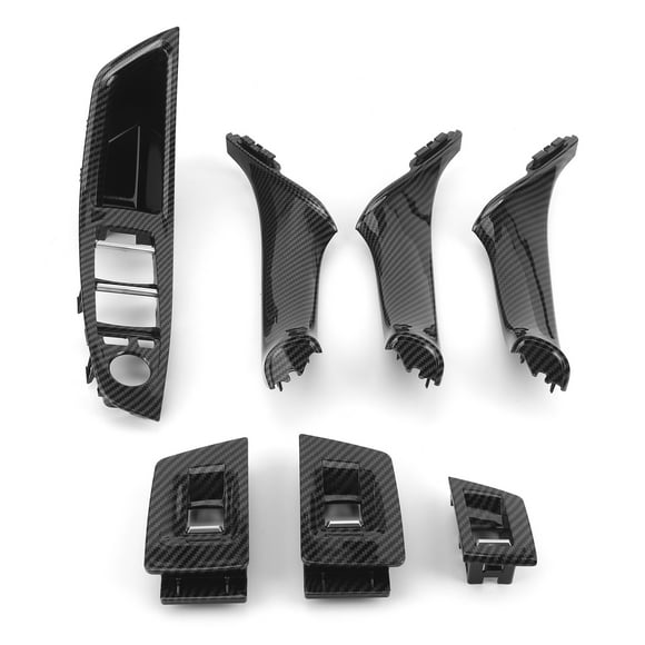Window Lift Panel Cover, 7Pcs Interior Door Armrest Trim Window Lift Panel Decor Car Interior Decoration For Car Door Handle