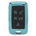 thumbnail image 1 of Funda protectora para llave inteligente de coche, estilo fibra de carbono, compatible con Land Rover Range Rover, color verde, 1 of 8