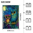 thumbnail image 3 of WOBOGO Pretty Owl Notebook College Horizontal Grid Paper Ink Spill Resistant Water Resistant Cover 8.3x5.7x0.4in, 3 of 8