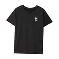 thumbnail image 3 of Camiseta para mujer verano simple mujer cuello redondo camisa para desplazamientos viaje caminar S, 3 of 7