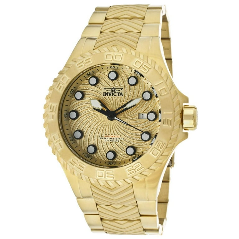 Invicta 12922 Men's Pro Diver Razor Automatic Gold Dial Gold Tone