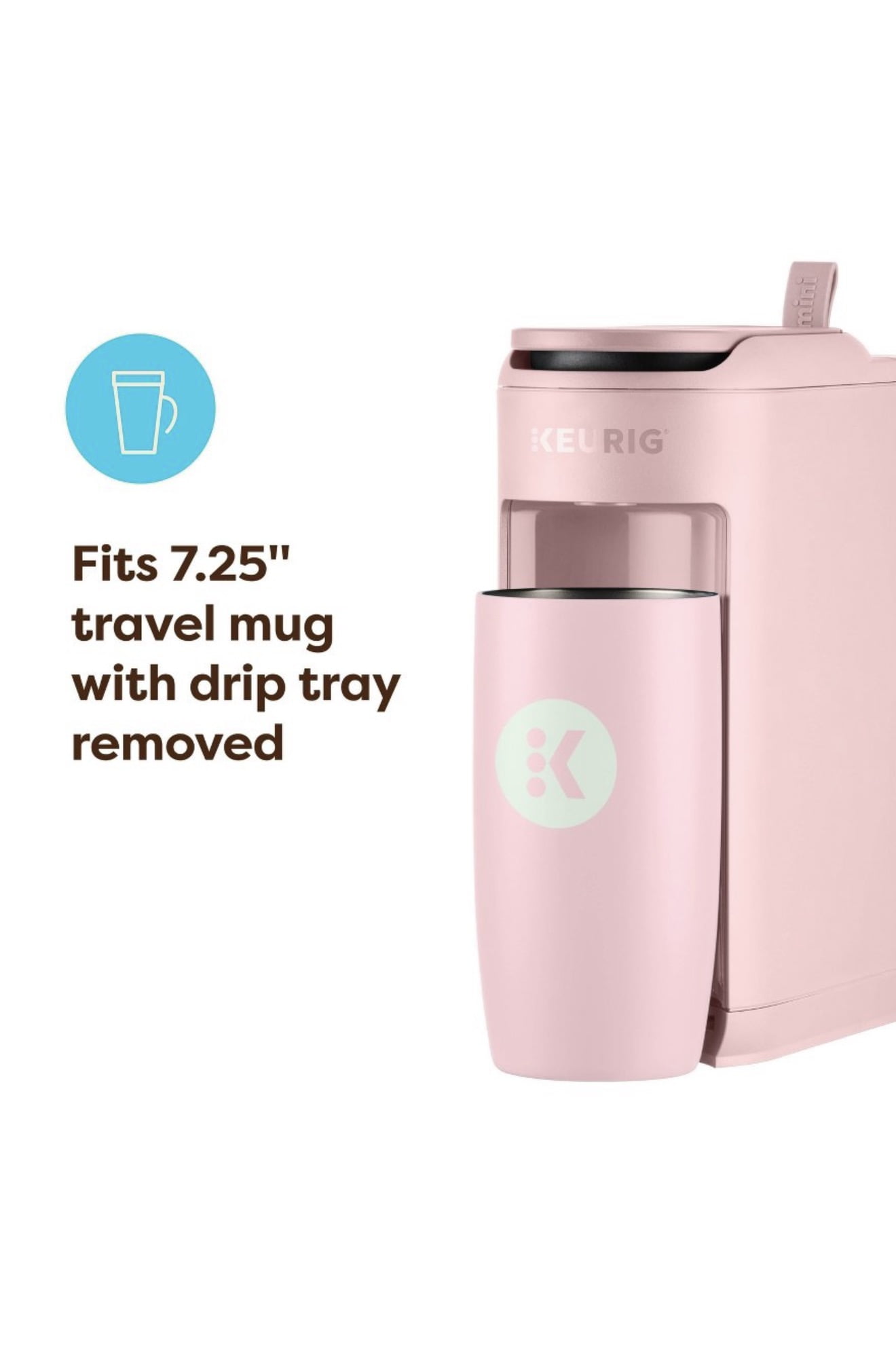 Keurig K-Mini Mate Single-Serve K-Cup Pod Coffee Maker  Pink Sands