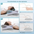 thumbnail image 3 of Almohada Cervical de Espuma viscoelástica, Almohadas ergonómicas ortopédicas de Apoyo contorneadas para Personas Que Duermen de Lado, Boca Abajo y Boca Arriba, 3 of 7