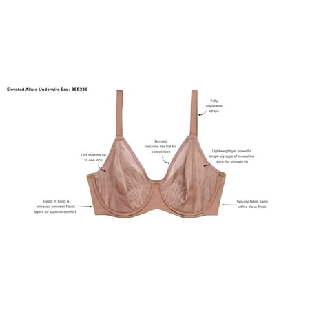 Wacoal 855336 Elevated Allure Unlined Underwire Bra US Size 38 G