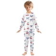 thumbnail image 3 of joogoo Cherry Bow 2 Piece Long Sleeve Tee and Pants Cotton Pajama Set 8Y, 3 of 7