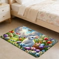 thumbnail image 4 of TIELUTT Easter Holiday Decorative Floor Mat for Indoor Home Springtime Bunny Rabbit Themed Area Rug Small Area Rug for Kids Footed Throw Blanket Blankets with Tassels Porch Throw Blanket Blanket Sofa, 4 of 6