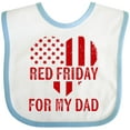 thumbnail image 3 of Inktastic Military Dad Deployment Red Friday Boys or Girls Baby Bib, 3 of 4