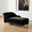 Black, variant on 60" Soft Velvet Upholstery Butacas Para Sala Couch, Comfy Small Chair with Hidden Storage, Reading Nook Chair with Stylish Metal Legs for Relaxation Space, Pink