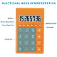 thumbnail image 3 of Calculadora de escritorio Uxcell, calculadora portátil de 8 dígitos con pantalla LCD, estilo de función estándar 2, naranja, 3 of 6