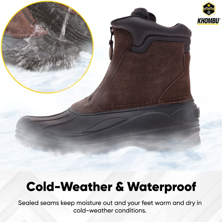 Khombu Mens Paul Cold Weather Boots Brown 8 Medium - Walmart.com display picture 1