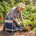 thumbnail image 2 of Costway Garden Kneeler and Seat, Foldable Gardening Stool with Wide EVA Foam Padding Navy, 2 of 10