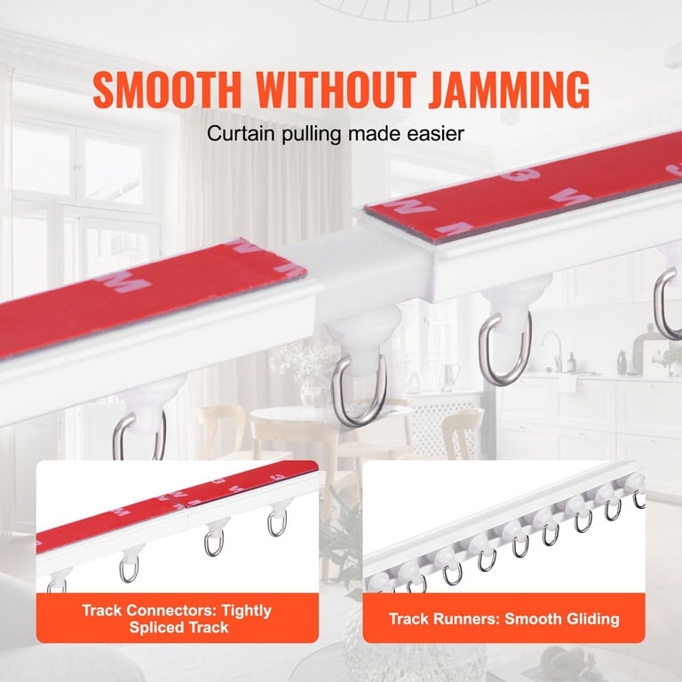 AsterOutdoor Sliding Curtain Track with Self-Adhesive Tape photo 4