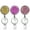Pretty Golden Pink Purple-UK, variant on Retractable Badge Holder, Lightweight Plastic Badge Reel Retractable Card Holder with Key Ring Backing Belt Clip