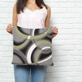 thumbnail image 2 of Sage Green Geometric Pillow Covers 18x18 Inch Decorative Throw Pillow Cover, Grey Retro Abstract Striped Art Sofa Pillowcases Accent Cushion Case Home Decor Bedroom Living Room, 2 of 6