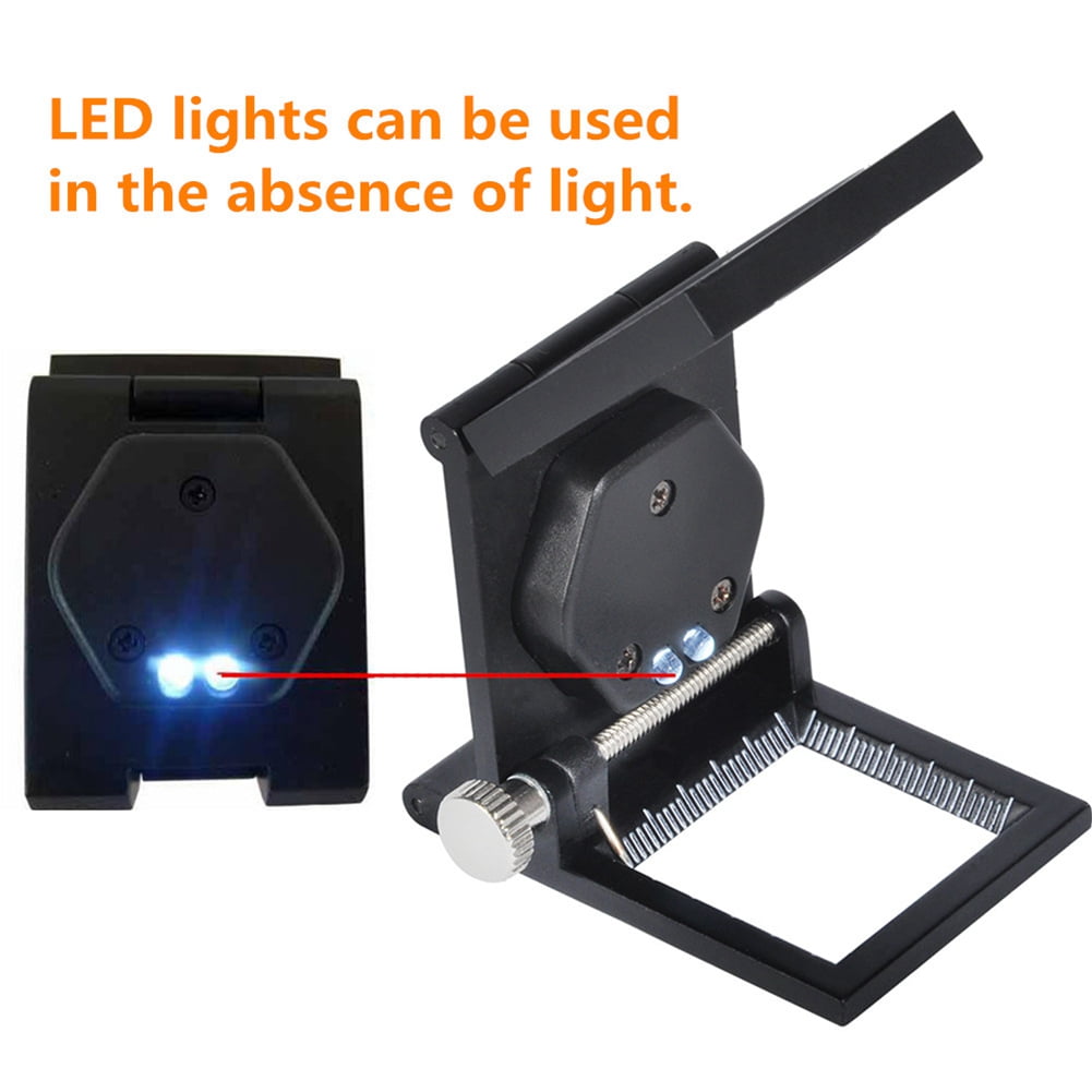 Tebru Cloth Magnifier, Folding Metal Linen Tester Cloth 10X Magnifier