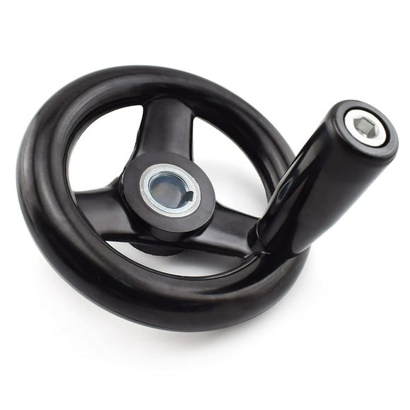 SDTC Tech Roue à Main Ronde à Trois Branches de 3,94 Pouces Détachable avec Poignée pour Menuiserie, Impression, Machines etc.