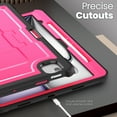 thumbnail image 4 of Allytechgroup Case for iPad Air 13 Inch M3 2025/M2 2024 with Pencil Holder/ Support Pencil 2nd & Magnetic Attachment Wireless Charging Kickstand Hard PC + Soft TPU Shockproof Stand Rugged Cover, Rose, 4 of 12