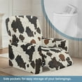 thumbnail image 3 of Kuiaobaty Cow Pattern Recliner Couch Cover with Pocket Breathable Reclining Sofa Slipcover Washable Recliner Chair Cover Large Thick Reclining Slipcover for Pets, 3 of 8