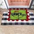thumbnail image 1 of Mini Grinch Ornaments Grinch Ornaments Grinch Christmas Decorations Xmas Welcome Christmas Mat Non-Slip And Washable Doormat Decoration Door Mat Entrance Rugs, 1 of 5