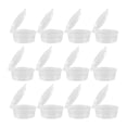 thumbnail image 1 of Less Than 5 Closure Bags & lids & Boxes 12 Pcs Clear Plastic Storage Containers Foam Storage Cups Round Plastic Boxes Small Transparent Jars with Lids Craft Making Supplies, 1 of 7