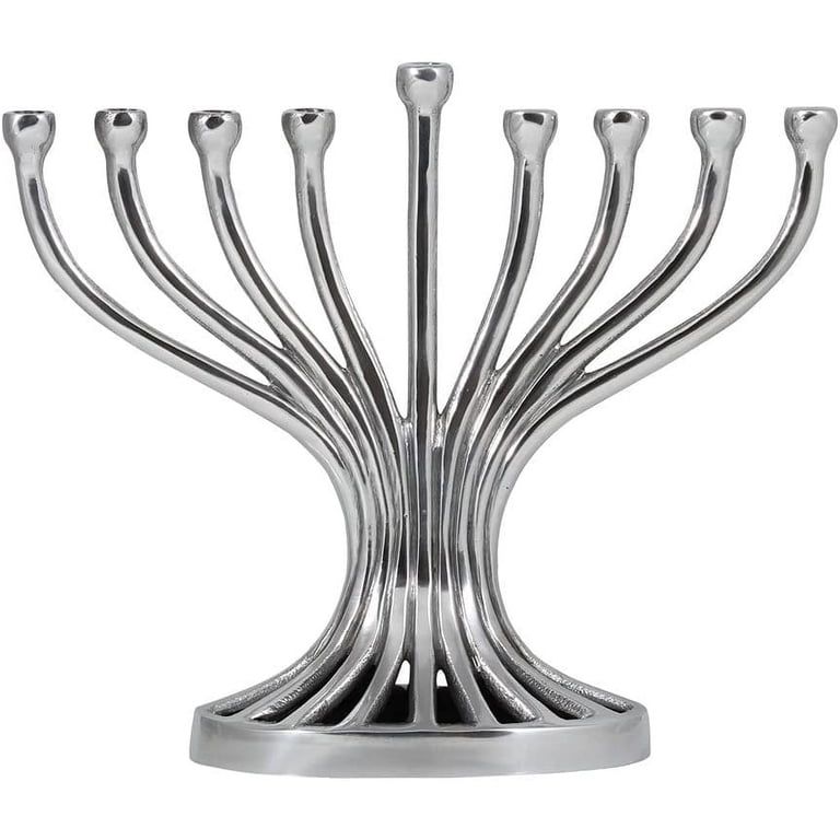 Artistic Flutes Silver Metal Menorah photo 1