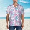 thumbnail image 4 of Daiia Tie Dye Hawaiian Shirt for Men Gentle Cotton Regular Short Sleeve Casual-XX-Large, 4 of 9