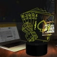 thumbnail image 2 of YSITIAN Casino Poker Dice 3D Lamp, Optical Illusion Night Light for Club/Decor/Bedroom, 7 Colors Changing Cards Sign Toys and Gifts F1116-338, 2 of 8