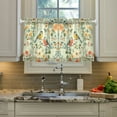 thumbnail image 6 of Yayeee Kitchen Curtains Light Filtering 27"x36" Rod Pocket Short Cafe Window Panel, Green Floral Pattern, 6 of 7