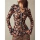 thumbnail image 4 of Camisas Abotonadas para Mujer, Estilo Boho, con Cuello en V, Larga, Fruncidas, de , Ajustadas, con Estampado Floral de Color XXL, 4 of 9