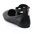 thumbnail image 3 of "Nova Utopia Girls Ankle Strap Ballet Flat Shoes NF-NFGF316-Black-1", 3 of 8