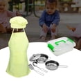 thumbnail image 1 of Cocina de simulación Juegos de imaginación Juguetes Jugar Juguetes de comida Utensilios de cocina de material acero inoxidable y sartenes para edades de amarillo Hugo juego de cocina, 1 of 6