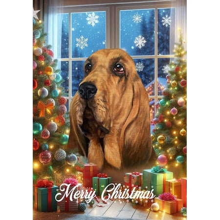Bloodhound - Best of Breed Christmas Garden Flag