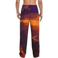 thumbnail image 3 of Picia Sunset Valley Western Cowboy Mens Soft Woven Cotton Elastic Waistband Sleep Pajama Pant Lounge Sleep Pant With Pockets And Drawstring-XX-Large, 3 of 9